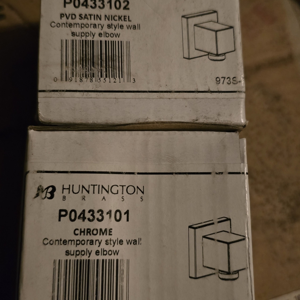 Chrome Contemporary Wall Supply Elbow